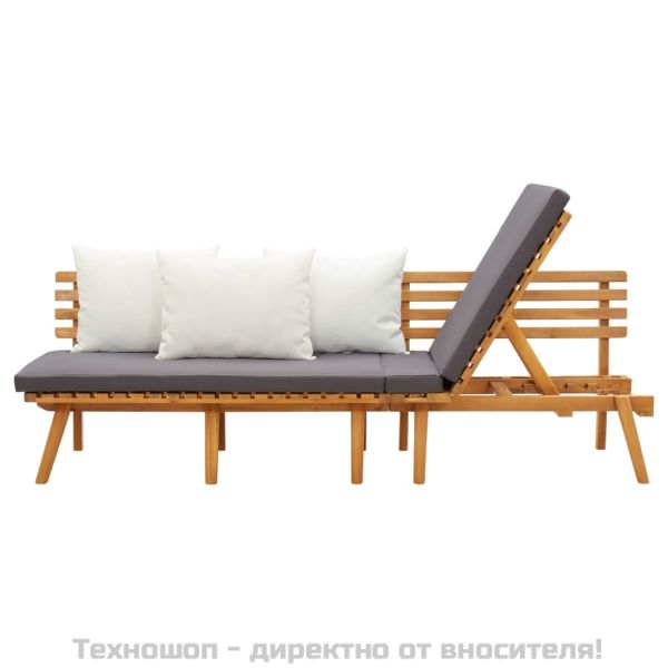 Градинско дневно легло, 200x65 см, акациево дърво масив