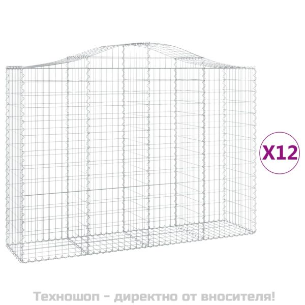 Габионни кошници арка 12 бр 200x50x140/160см поцинковано желязо