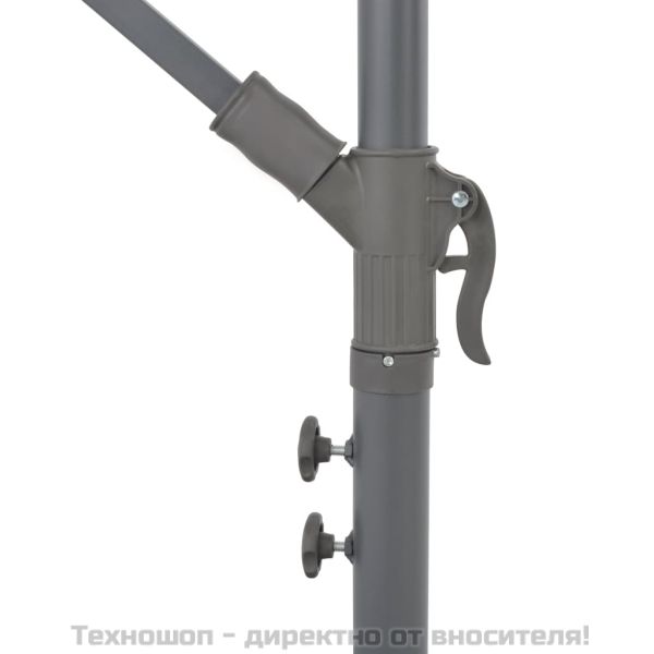 Конзолен градински чадър с алуминиев прът, теракота, 300 см