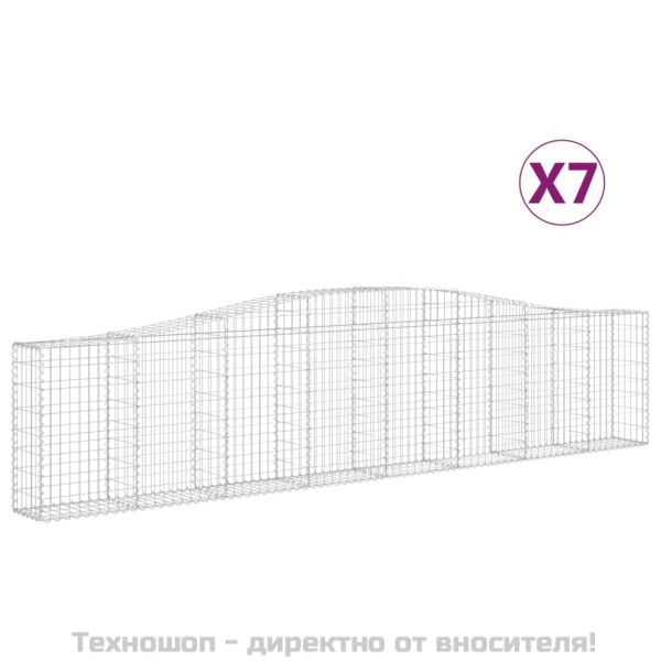 Габионни кошници арка 7 бр 400x30x80/100 см поцинковано желязо
