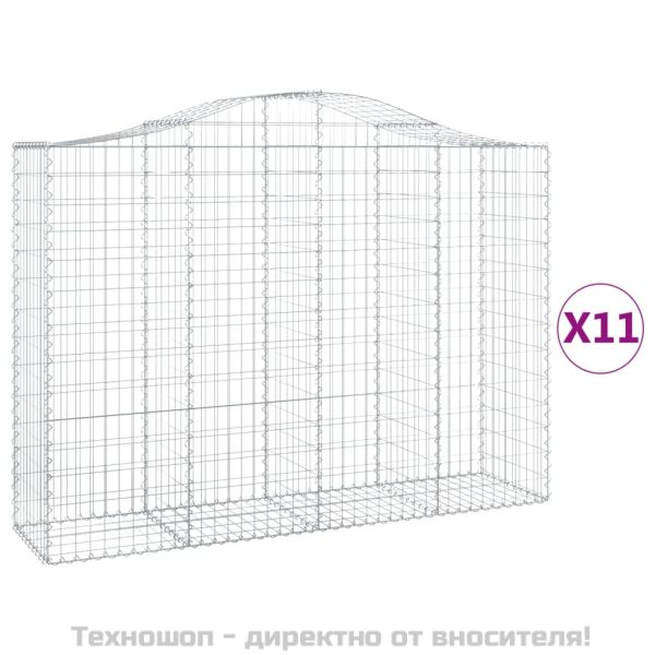 Габионни кошници арка 11 бр 200x50x140/160см поцинковано желязо