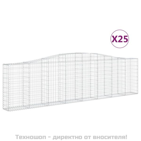 Габионни кошници арка 25 бр 400x30x100/120см поцинковано желязо