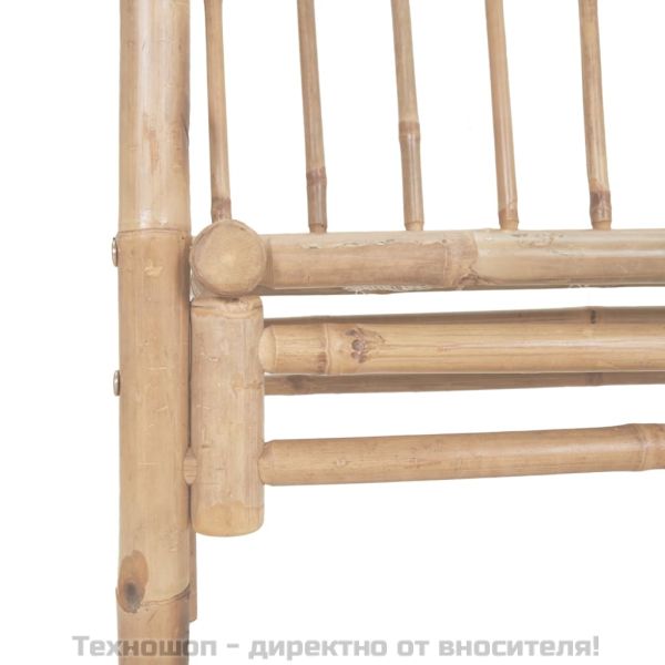 Градинска пейка с пергола, 116 см, бамбук