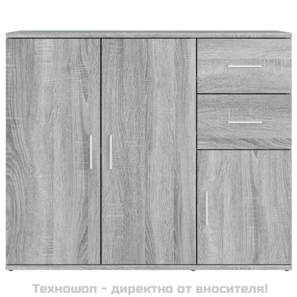 Сайдборд, сив сонома, 91x29,5x75 см, инженерно дърво