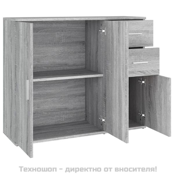 Сайдборд, сив сонома, 91x29,5x75 см, инженерно дърво