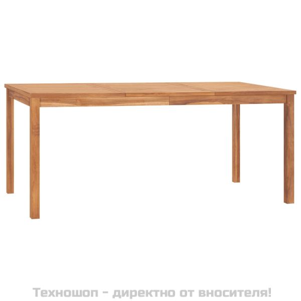 Градински трапезен комплект, 3 части, тиково дърво масив