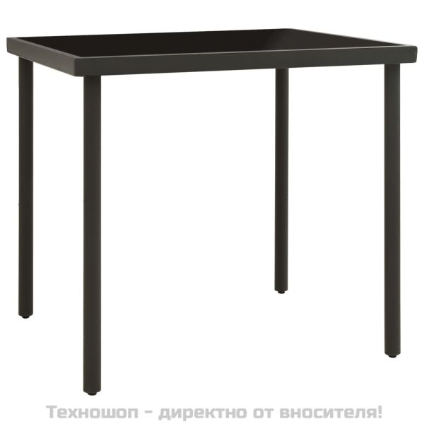 Градински трапезен комплект, 3 части, стомана