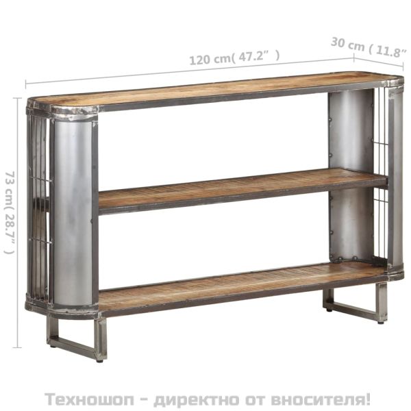 Сайдборд, 120x30x73 см, мангово дърво масив