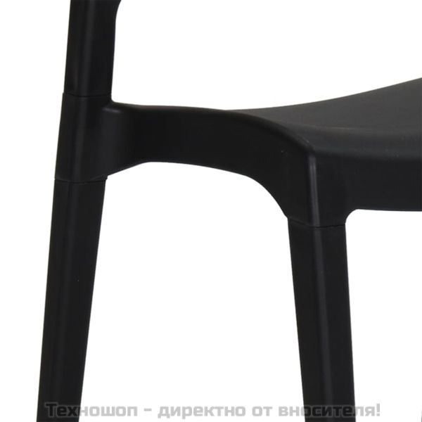 Градински столове, 2 бр, антрацит, полипропилен