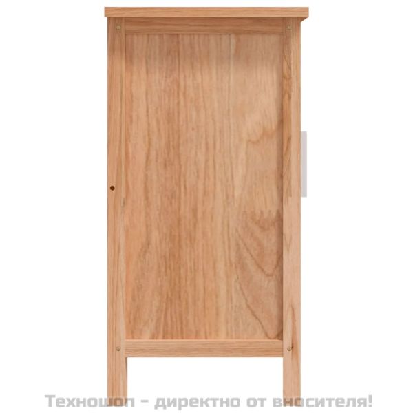 Шкаф за баня за мивка, 66x29x61,5 см, орехово дърво масив