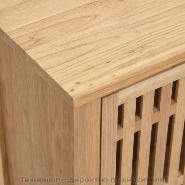 Шкаф за баня за мивка, 66x29x61,5 см, орехово дърво масив