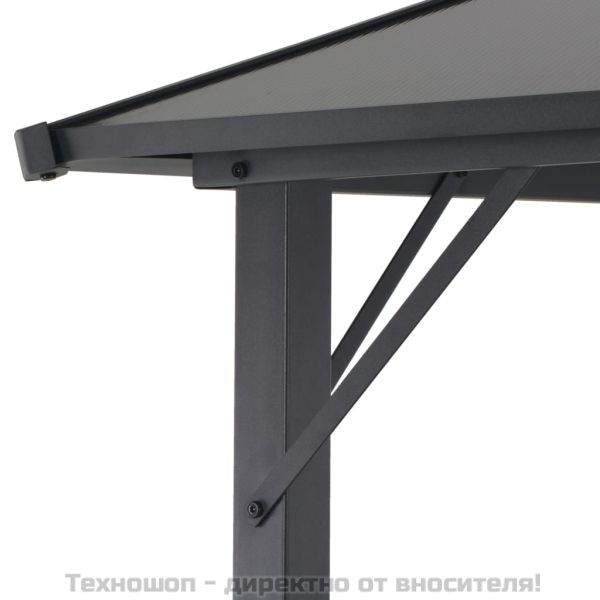 Шатра с покрив, алуминий, 3х3 м, антрацит