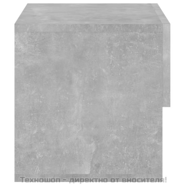 Нощно шкафче за стенен монтаж, бетонно сиво