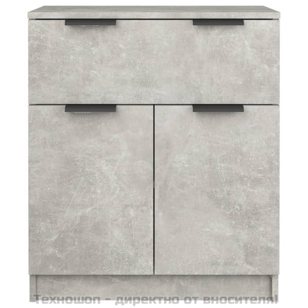 Сайдборд, бетонно сив, 60x30x70 см, инженерно дърво