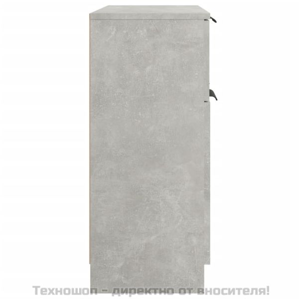 Сайдборд, бетонно сив, 60x30x70 см, инженерно дърво