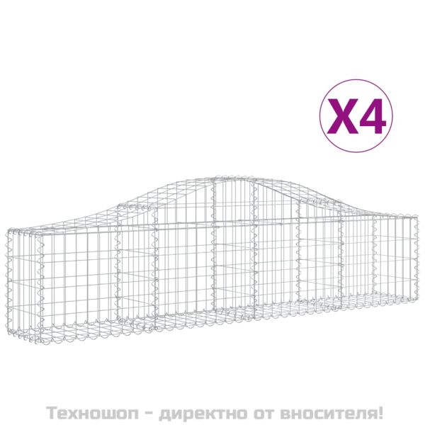 Габионни кошници арка 4 бр 200x30x40/60 см поцинковано желязо