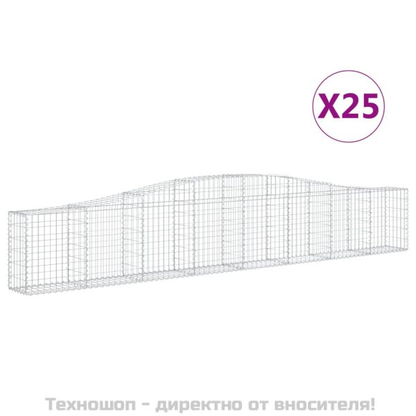 Габионни кошници арка 25 бр 400x30x60/80 см поцинковано желязо