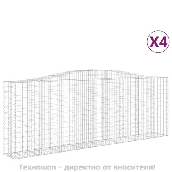 Габионни кошници арка 4 бр 400x50x140/160 см поцинковано желязо