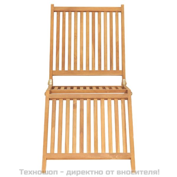 Шезлонг, тиково дърво масив