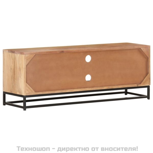 ТВ шкаф, 110x30x40 cм, акациево дърво масив
