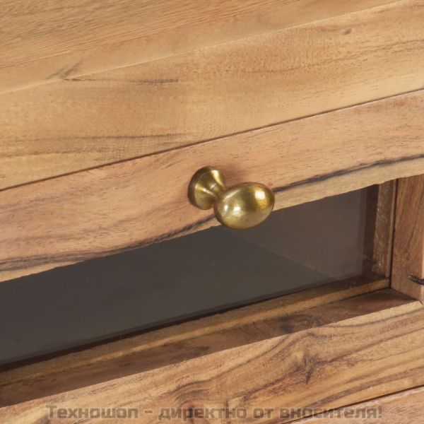 ТВ шкаф, 110x30x40 cм, акациево дърво масив