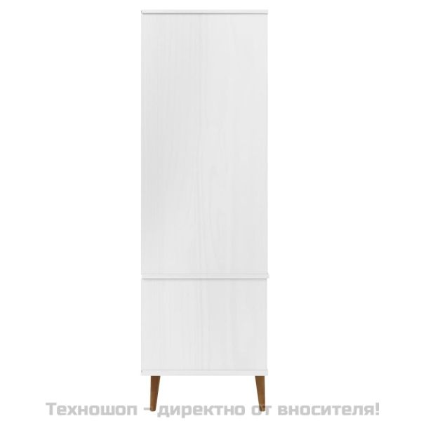 Гардероб MOLDE, бял, 90x55x175 см, бор масив