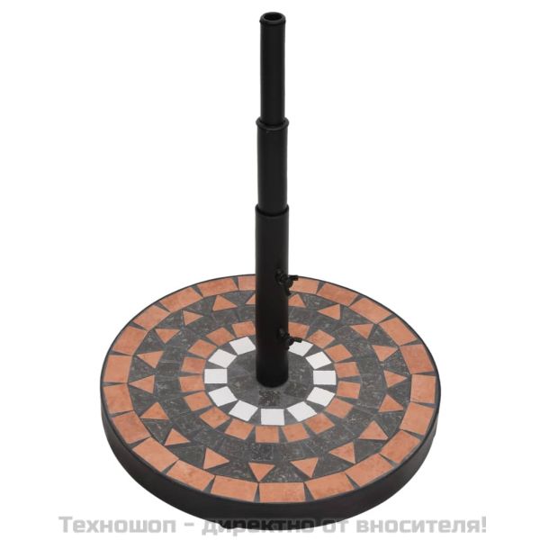 Основа за чадър, теракота и бяло, кръгла, 12 кг