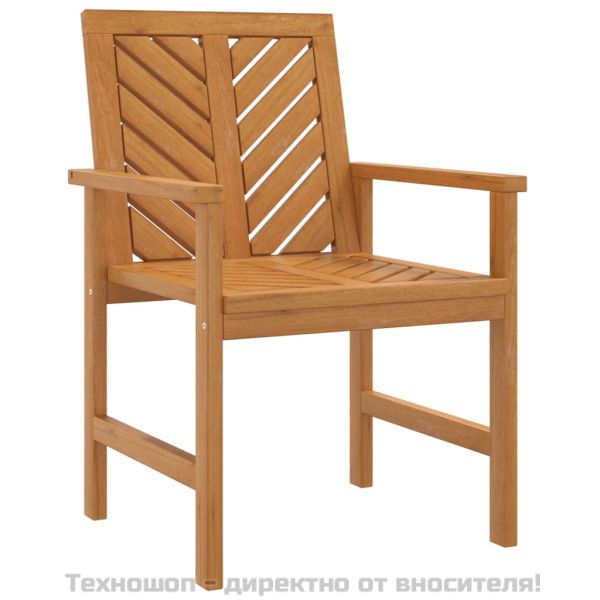 Градински лаундж комплект от 3 части, акациево дърво масив