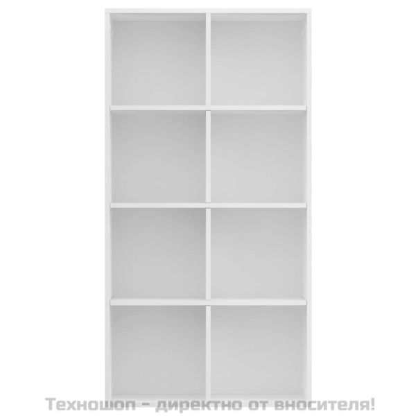 Библиотека/бюфет, бяла, 66x30x130 см, инженерно дърво