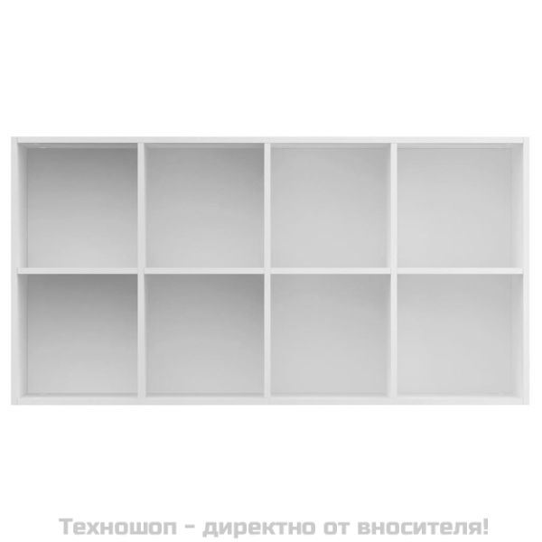 Библиотека/бюфет, бяла, 66x30x130 см, инженерно дърво