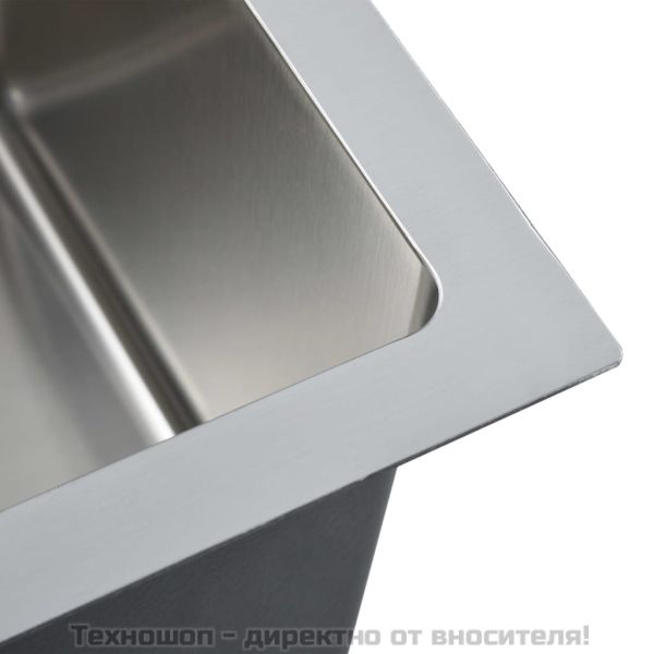 Ръчно изработена кухненска мивка, неръждаема стомана