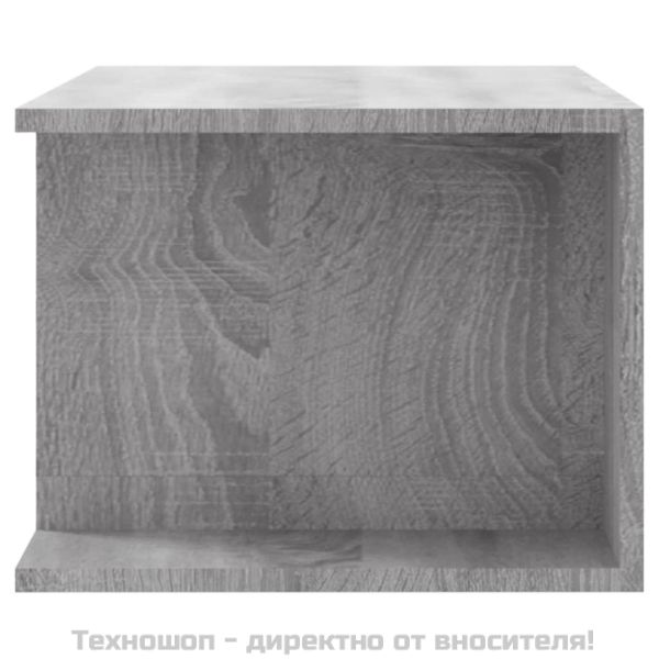 ТВ шкаф с LED осветление, сив сонома, 90x39x30 см