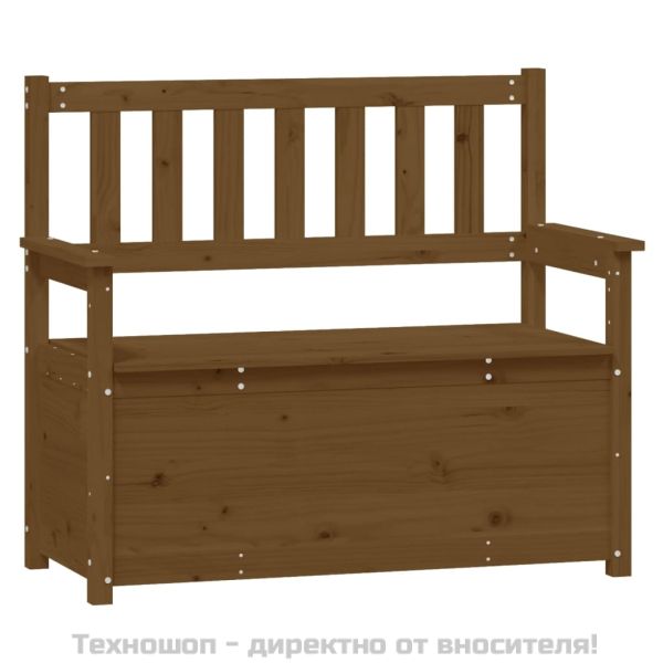 Пейка, меденокафява, 112,5x51,5x96,5 см, борово дърво масив