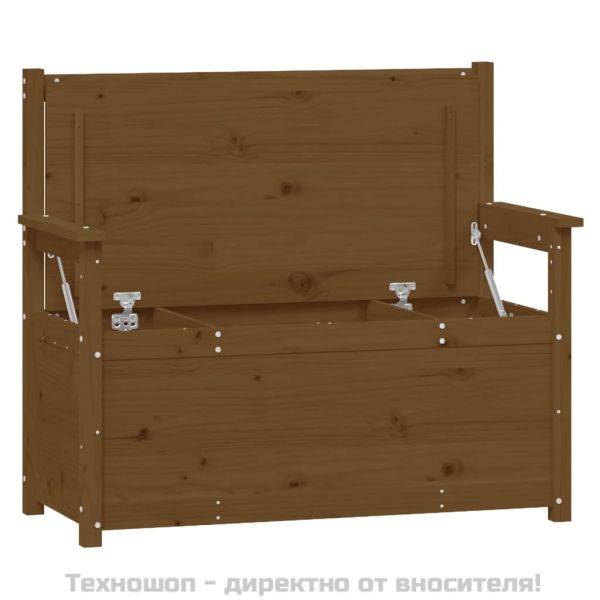 Пейка, меденокафява, 112,5x51,5x96,5 см, борово дърво масив
