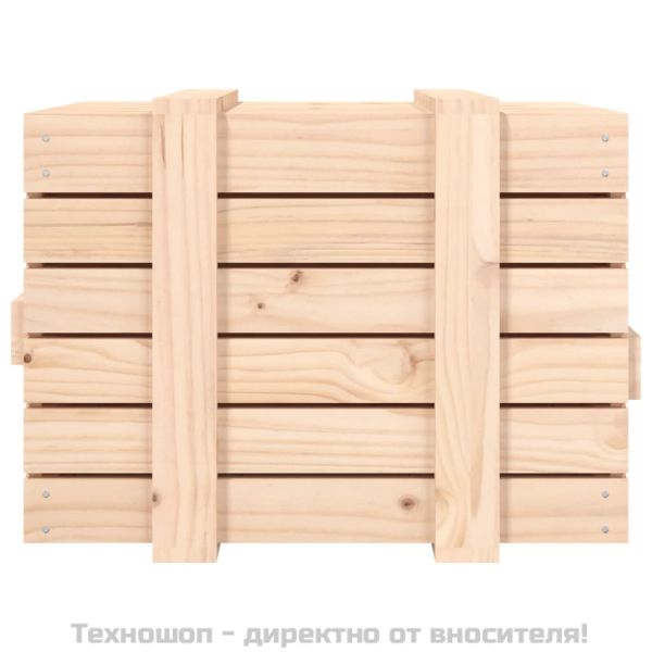 Кутия за съхранение, 58x40,5x42 см, борово дърво масив