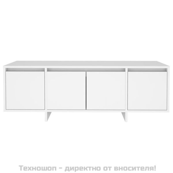 ТВ шкаф, бял, 120x30x40,5 см, инженерно дърво