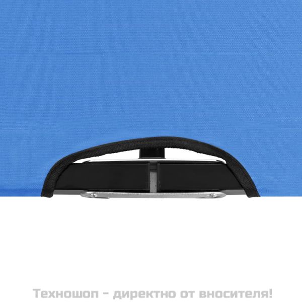 Двуместен сгъваем шезлонг, син, стомана