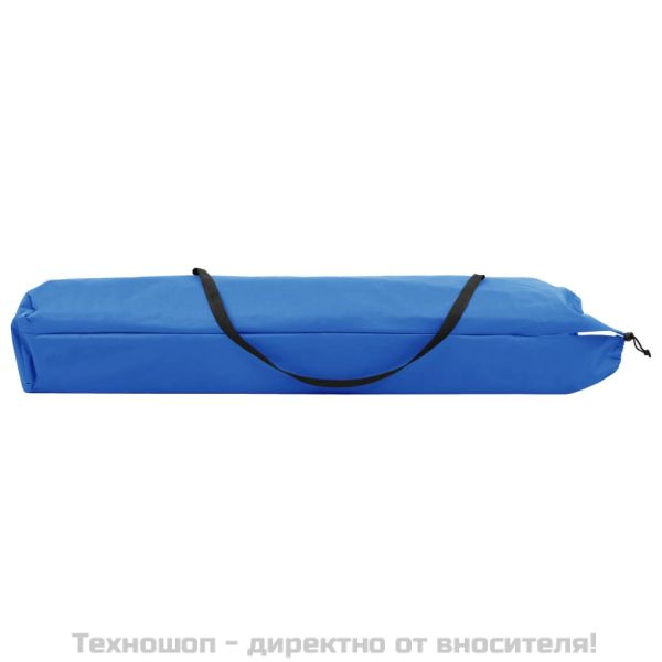 Двуместен сгъваем шезлонг, син, стомана