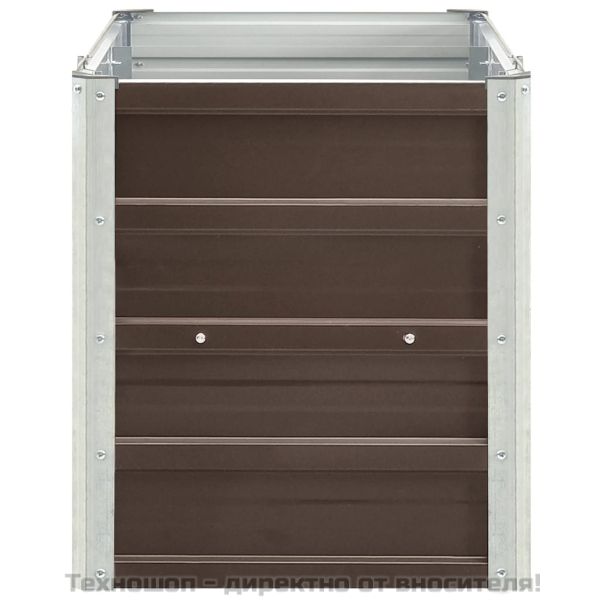 Градинска висока леха поцинкована стомана 240x40x45 см кафява