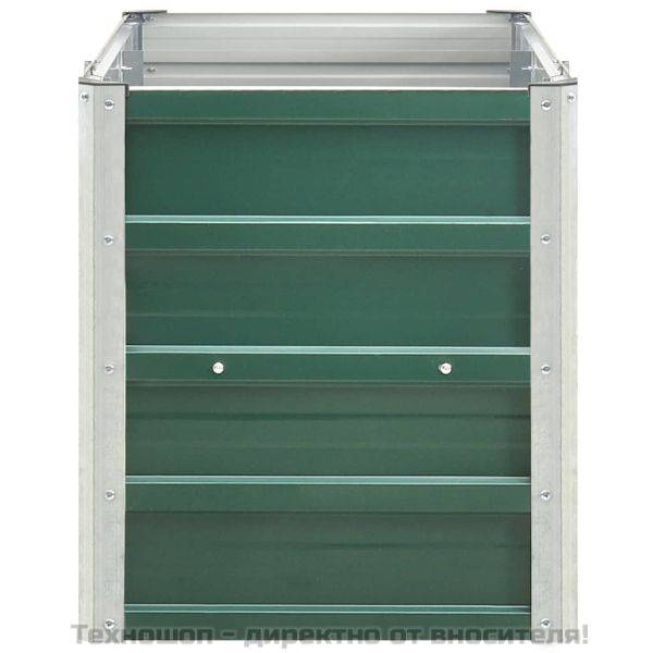 Градинска висока леха поцинкована стомана 240x40x45 см зелена