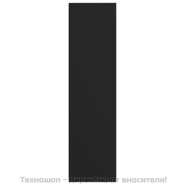 Библиотека/ТВ шкаф, черна, 36x30x143 см, инженерно дърво