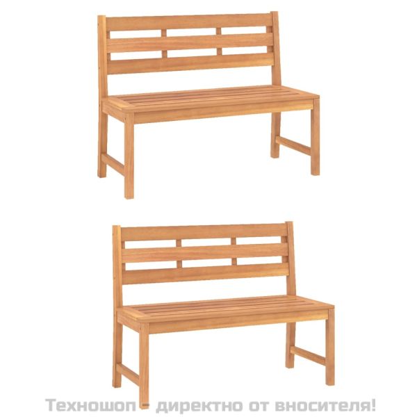 Градински трапезен комплект, 3 части, тиково дърво масив