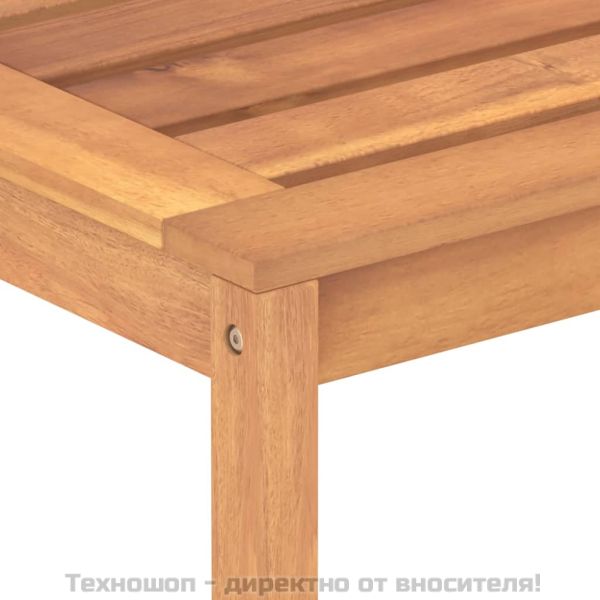 Градински трапезен комплект, 3 части, тиково дърво масив