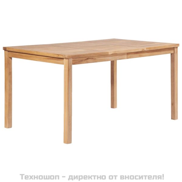 Градински трапезен комплект, 3 части, тиково дърво масив