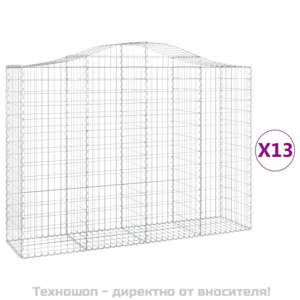 Габионни кошници арка 13 бр 200x50x140/160см поцинковано желязо