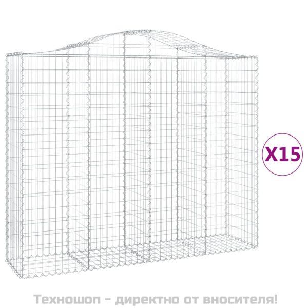 Габионни кошници арка 15 бр 200x50x160/180см поцинковано желязо