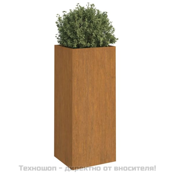 Кашпа, 32x29x75 см, кортенова стомана