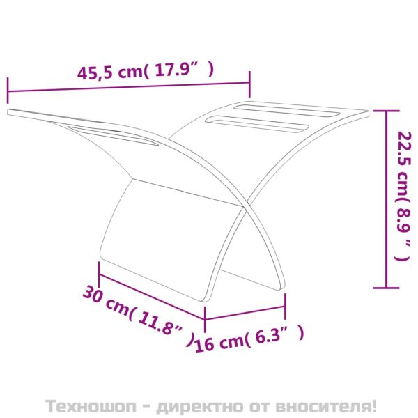 Дървена поставка за списания, подова, бяла