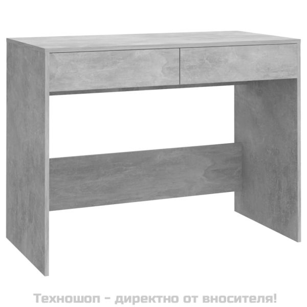 Бюро, бетонно сиво, 101x50x76,5 см, инженерно дърво