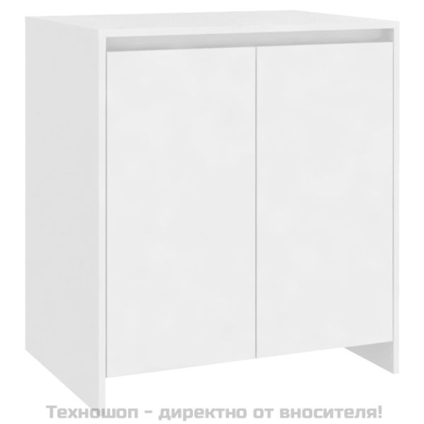 Сайдборд, бял, 70x41x75 см, инженерно дърво